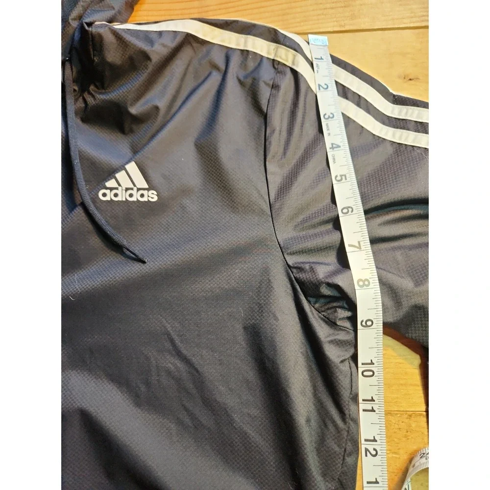 Men's Adidas Essential Black Windbreaker With Mesh Lining, Sz M.